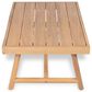 Hearth and Haven 2-Piece Outdoor Acacia Wood Chat Set with Coffee Table in Beige, , large