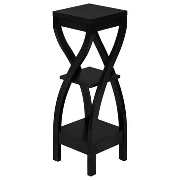 Monarch Specialties 32" 2-Tier Accent Table in Black, , large