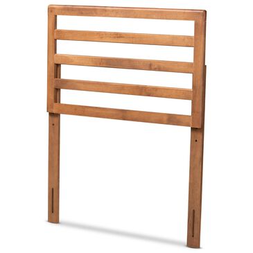 Baxton Studio Akemi Twin Headboard in Ash Walnut, , large