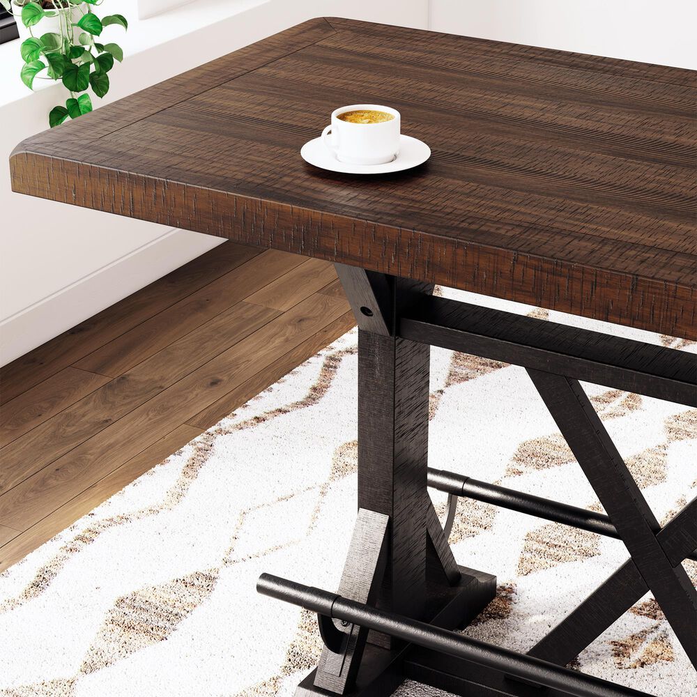 Ashley Valebeck Counter Height Table in Black and Brown - Table Only, , large