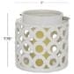 Maple and Jade 8" Circles Decorative Indoor/Outdoor Decorative Candle Lantern in Polished White and Silver, , large