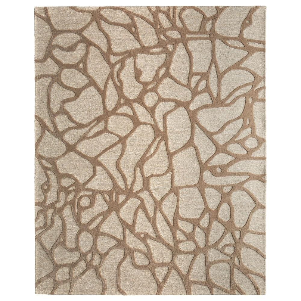 Feizy Kimball Ivory, Brown and Tan 10" x 14" Area Rug, , large