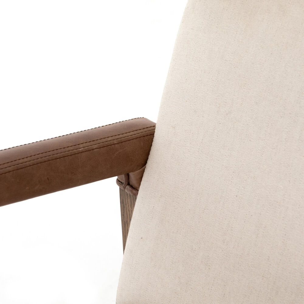 Four Hands Reuben Desk Chair in Lamont Nettlewood and Stainless Steel, , large