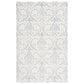 Safavieh Micro-Loop MLP532A 6" x 9" Ivory and Blue Area Rug, , large