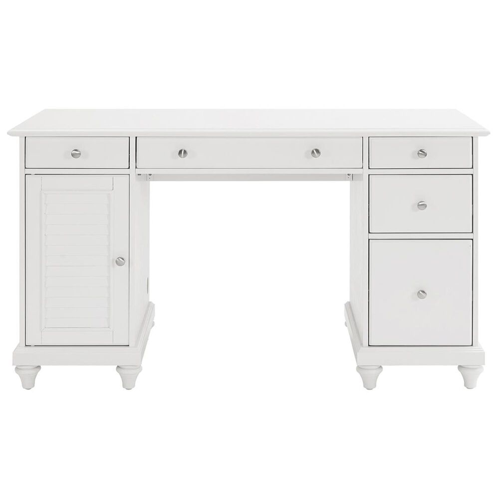 Crosley Furniture Palmetto Computer Desk In White Finish Nebraska Furniture Mart