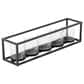 Maple and Jade 5-Glass Sleeve Decorative Candelabra in Matte Black and Clear, , large