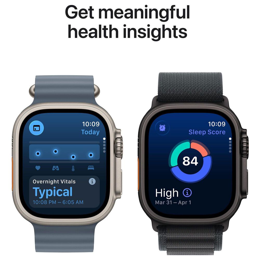 Apple Watch Ultra 3 (GPS+Cellular) 49mm Titanium Case with Alpine Loop - Medium in Black and 2-Year AppleCare+, , large