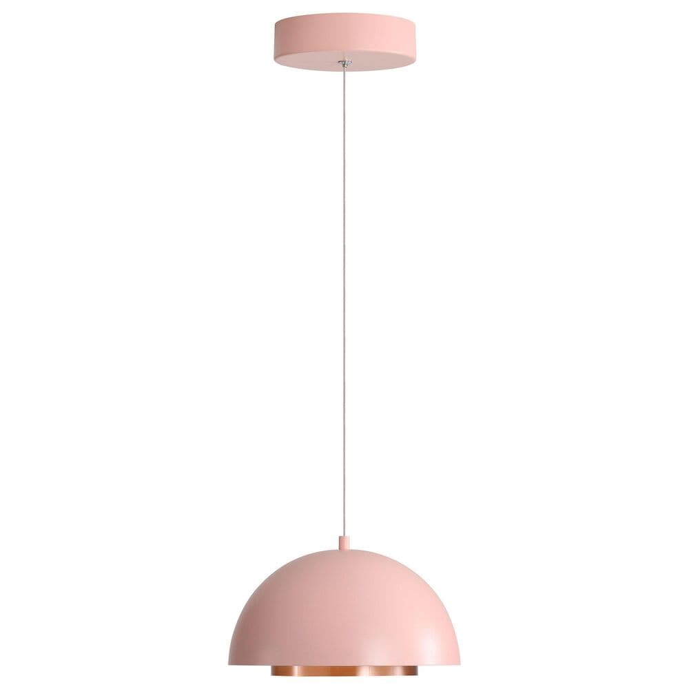 Golden Lighting Solsken 12" 1-Light Pendant in Dusty Rose, , large