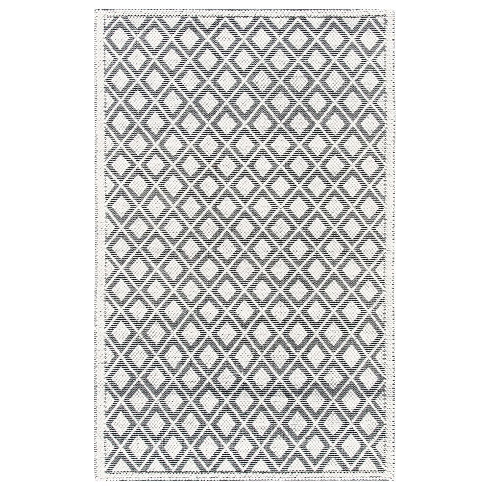Safavieh Natura NAT475A 5" x 8" Ivory and Black Area Rug, , large