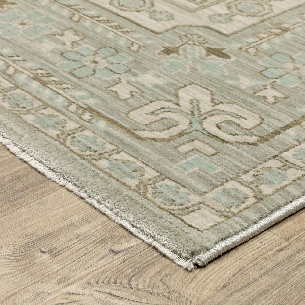 Oriental Weavers Maeve MAE04 Beige and Blue 9&#39;10&quot; x 12&#39;10&quot; Area Rug, , large