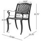 Hearth and Haven Cayman Outdoor Dining Chair in Black (Set of 2), , large
