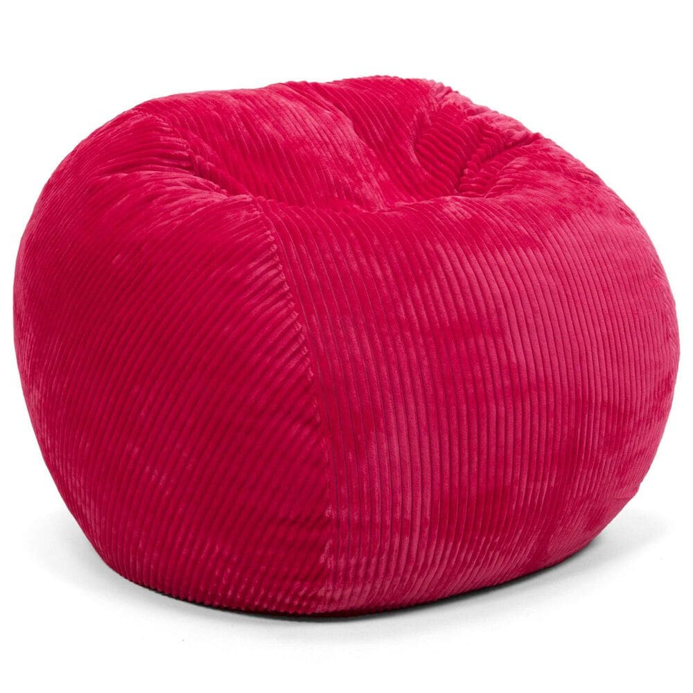 Bean Bag Nest Chairs Queen Plush Bean Bag in Fuschia, , large