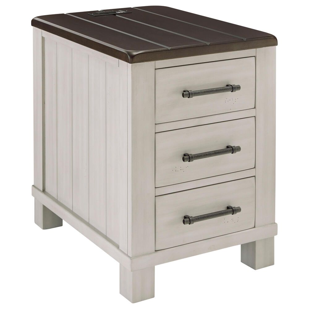 Ashley Darborn 3-Piece Occasional Table Set in Light Gray and Brown Cherry, , large