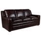 Bordeaux & Co 3-Piece Stationary Leather Living Room Set in Berlin Dark Brown, , large