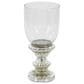 Maple and Jade Handmade Turned Style Pillar Room Hurricane Lamp in Silver, , large