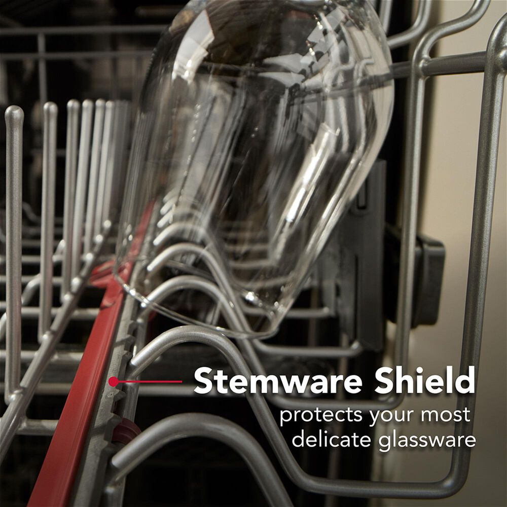 KitchenAid 24&quot; Built-In Bar Handle Third Rack Dishwasher with Stemware Shield and Stemware Clips in PrintShield Stainless Steel, , large