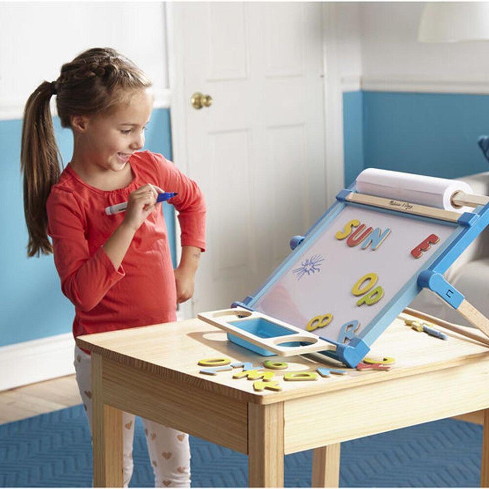 Melissa &amp; Doug Deluxe Double- Sided Tabletop Easel, , large