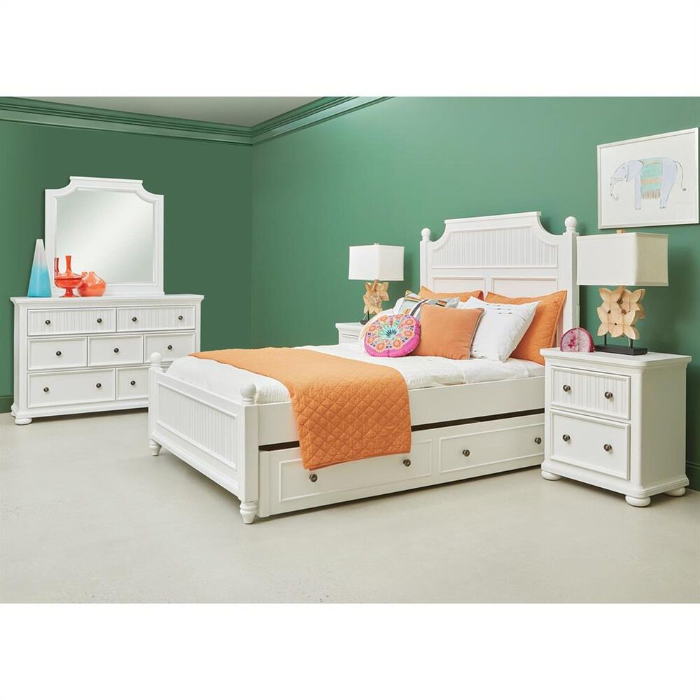 Samuel Lawrence Savannah Full Poster Bed without Trundle in White, , large