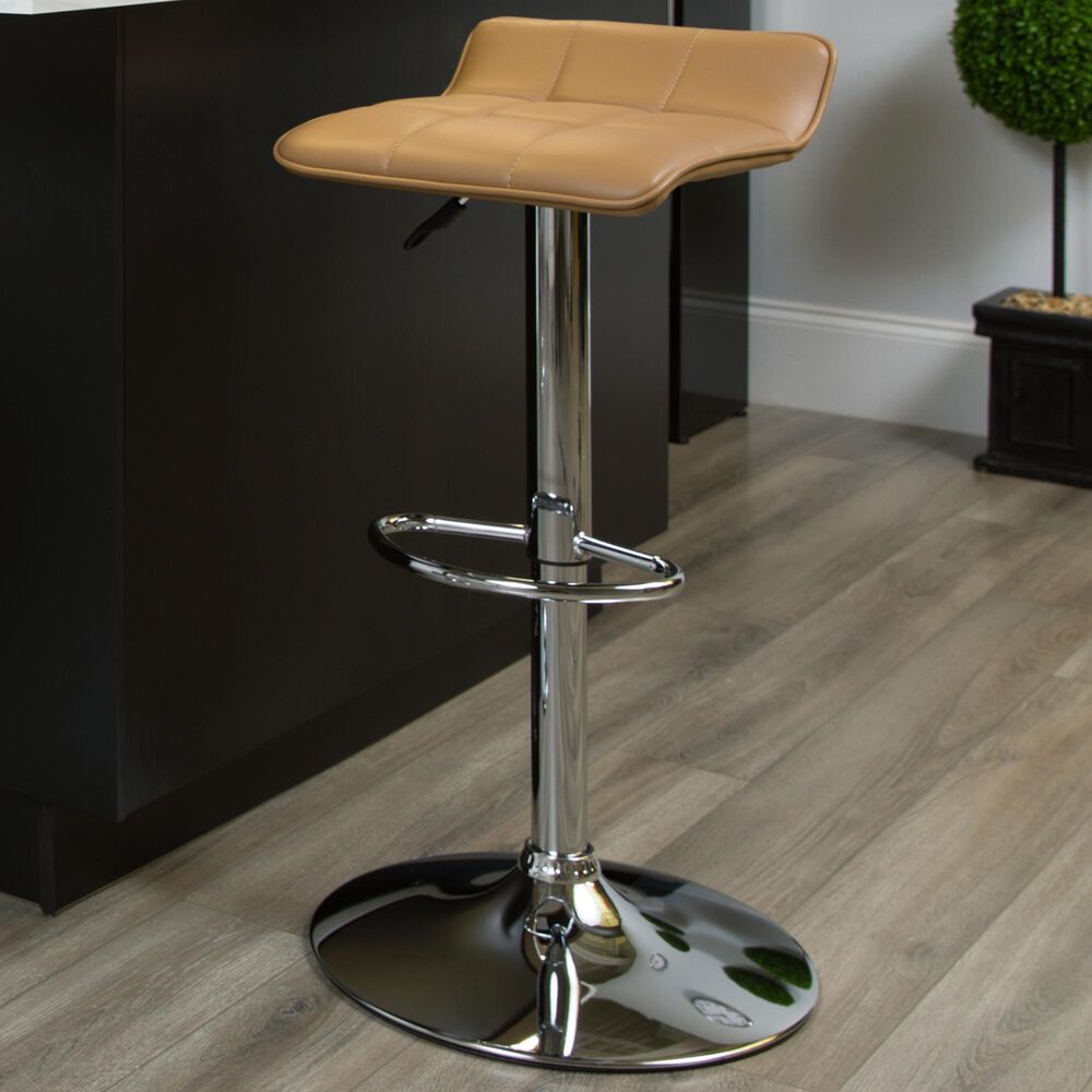 Flash Furniture Adjustable Barstool in Brown, , large