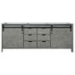 Lexora Home Marsyas 84" Double Bathroom Vanity in Ash Grey with 2 cm White Cultured Marble Top and Rectangular Sinks, , large