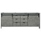 Lexora Home Marsyas 84" Double Bathroom Vanity in Ash Grey with 2 cm White Cultured Marble Top and Rectangular Sinks, , large