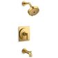 Kohler Castia Rite-Temp Bath and Shower Faucet Trim Kit with 2.5 gpm in Vibrant Brushed Moderne Brass, , large