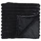 K & K Interiors 60" Faux Fur Throw Blanket in Black, , large