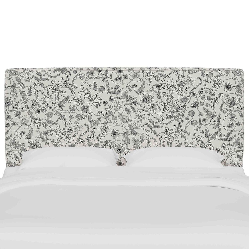 Skyline Furniture Elly King Headboard in Aviary Black and Cream, , large