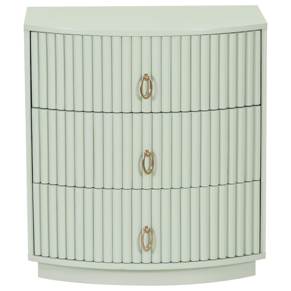 Linon Home Decor Chantel 3-Drawer Nightstand in Sage Green, , large