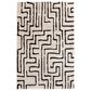 Central Oriental Oklahoma Charlin White Sand and Iron 5" x 7"3" Area Rug, , large