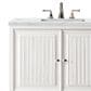James Martin Vanities Athens 36" Single Bathroom Vanity in Glossy White with 3 cm Ethereal Noctis Quartz Top and Rectangular Sink, , large