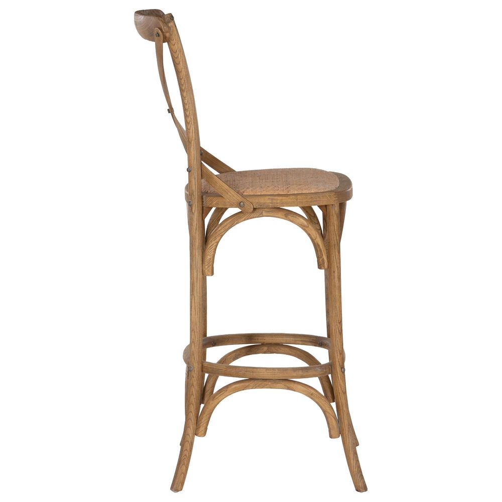 Linon Home Decor Roxy Bar Stool in Weathered Grey, , large