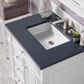 James Martin Vanities Bristol 30" Single Bathroom Vanity in Bright White with 3 cm Charcoal Soapstone Quartz Top and Rectangular Sink, , large