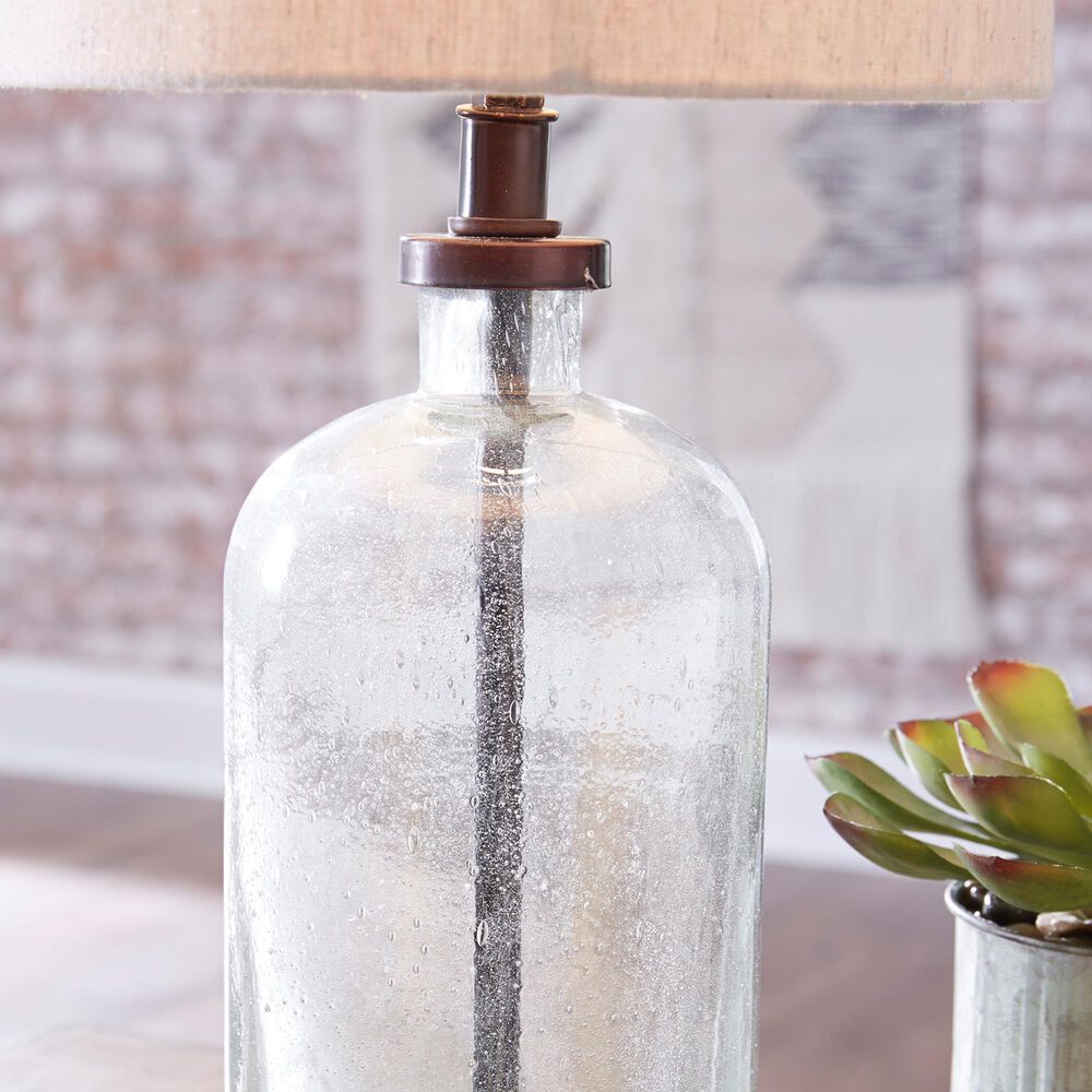Ashley Bandile Table Lamp in Clear and Bronze, , large