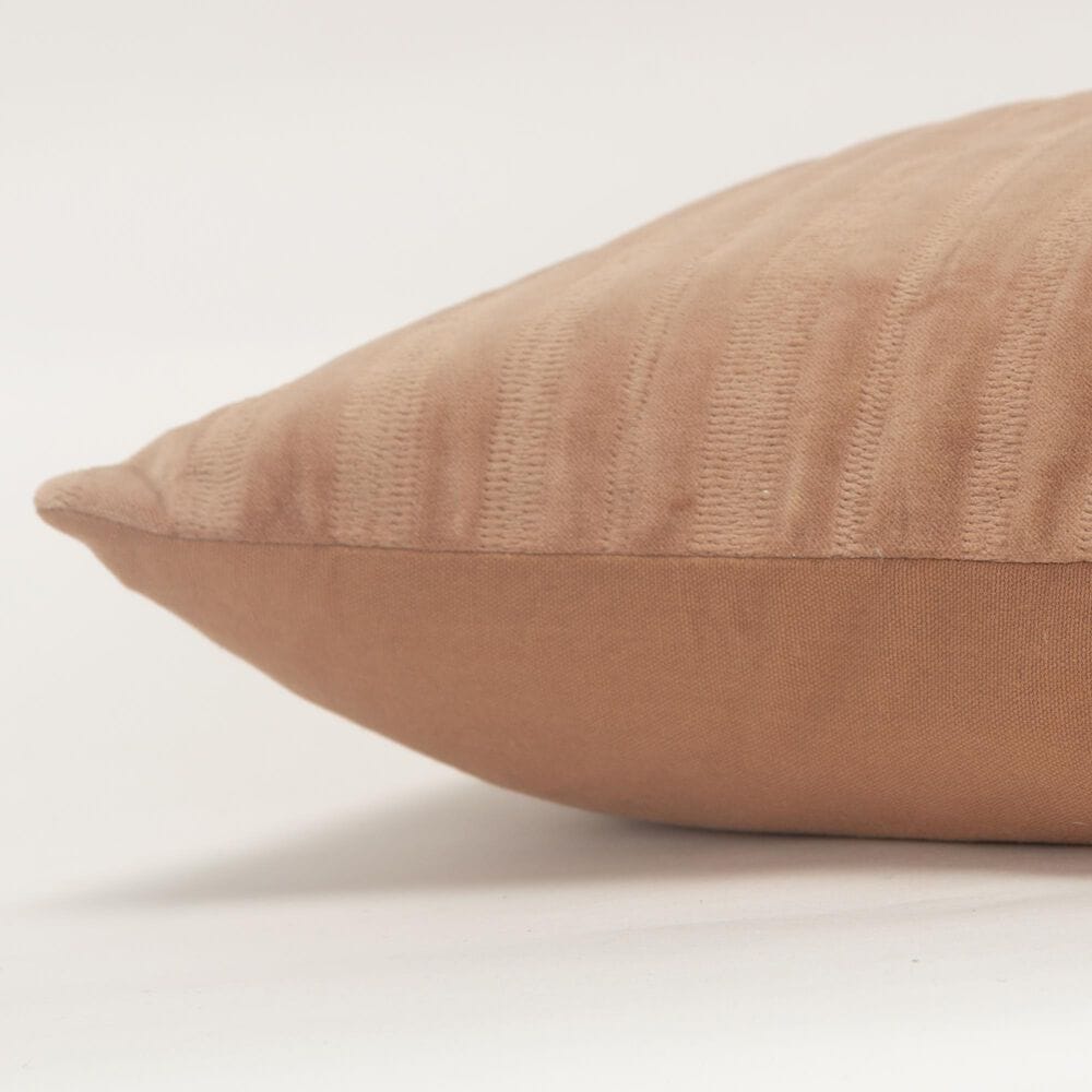 Rizzy Home 14&quot; x 26&quot; Striped Down Filled Lumbar Pillow in Cocoa, , large