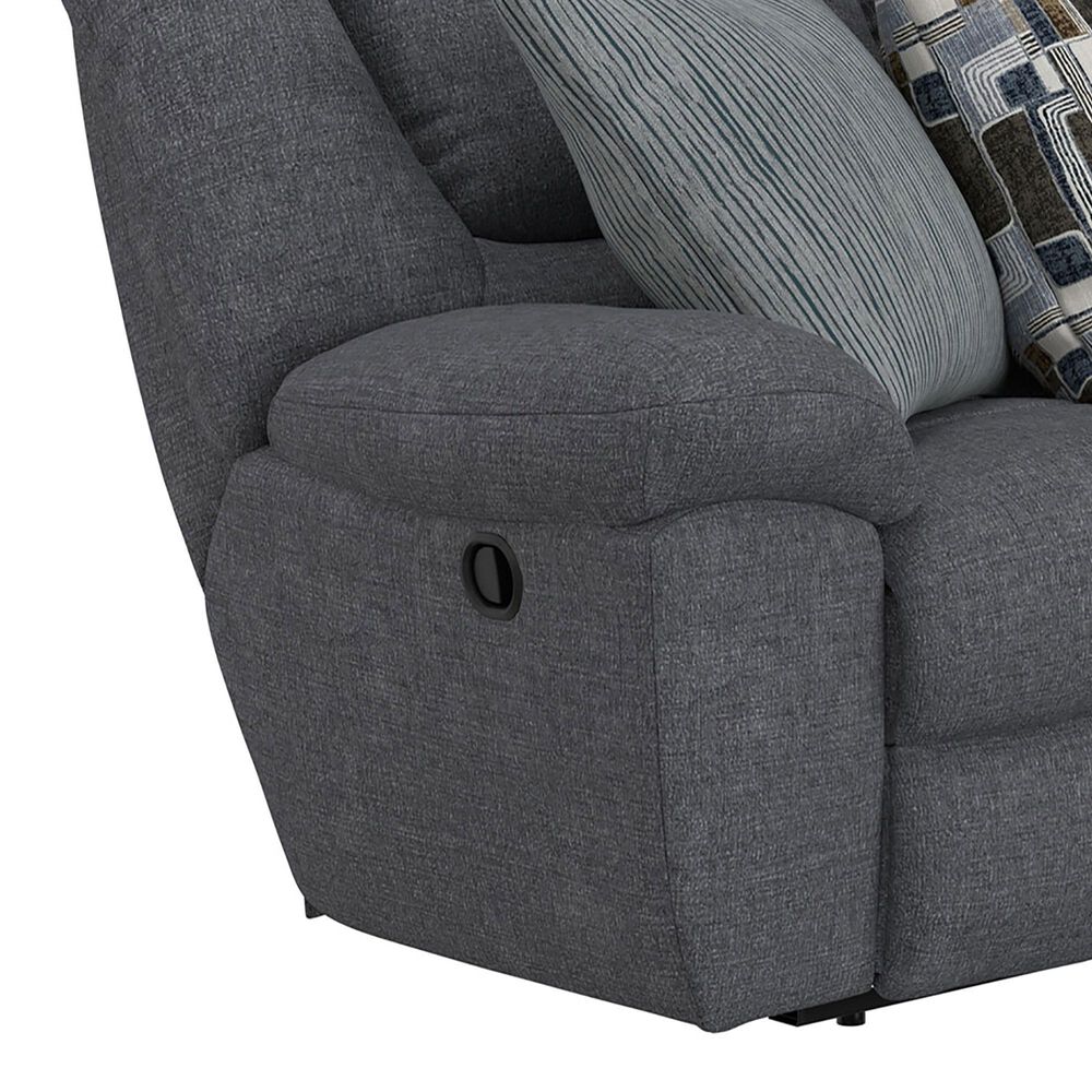 Catnapper Trifecta Manual Reclining Sofa with Drop Down Table in Smoke, , large