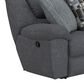 Catnapper Trifecta Manual Reclining Sofa with Drop Down Table in Smoke, , large