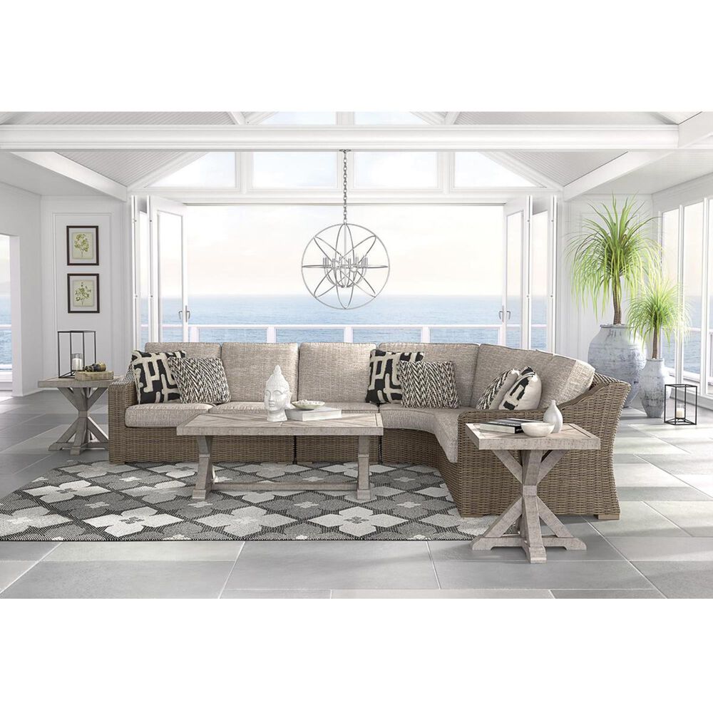Ashley Beachcroft Square End Table in Silver, , large