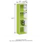 HOMLUX 4-Tier Open Shelf Display Organizer Bookcase in Green and White, , large