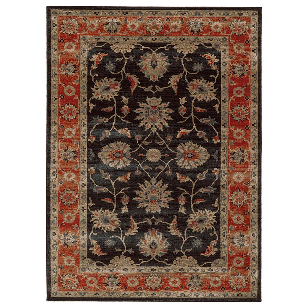 Oriental Weavers TB Vintage 634N 9'10" x 12'10" Navy Area Rug, , large