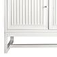 James Martin Vanities Athens 60" Double Bathroom Vanity in Glossy White with 3 cm Carrara White Marble Top and Rectangular Sinks, , large