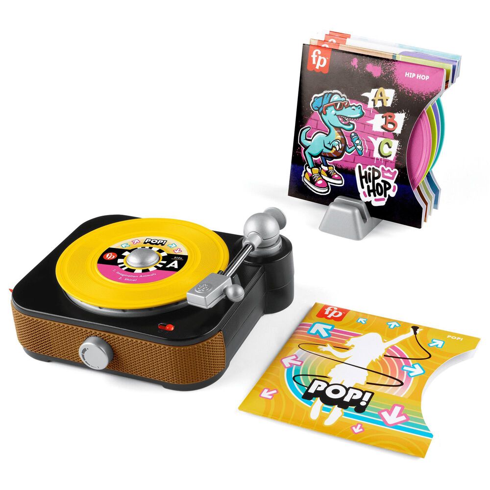 Fisher Price Rockin" Record Player Musical Toy for Preschool Pretend Play, , large