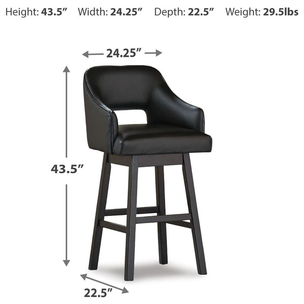 Ashley Tallenger 30.5" Swivel Barstool in Dark Brown, , large