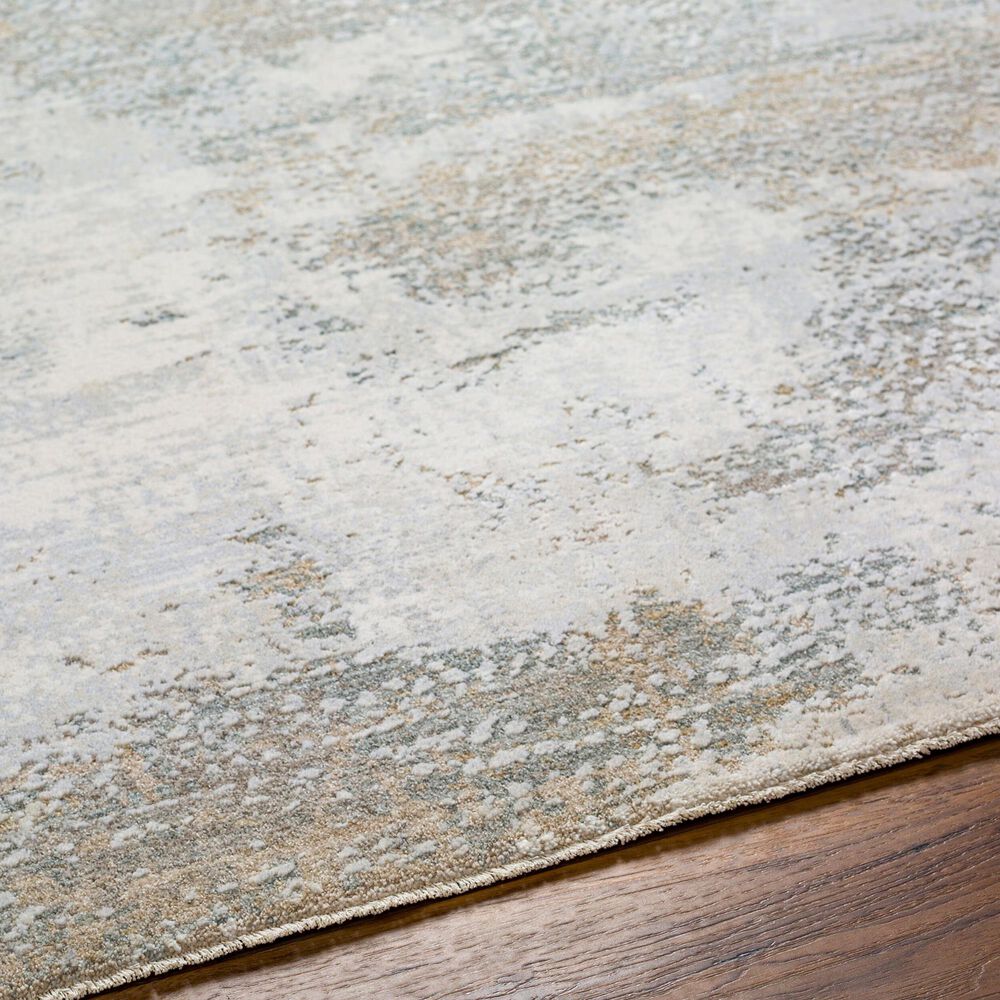 Surya Brunswick 6'7" x 9'6" Cream, Tan, Taupe, Blue, Gray and Seafoam Area Rug, , large