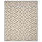 Nourison Aloha Damask 7"10" x 10"6" Ivory and Grey Indoor/Outdoor Area Rug, , large