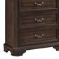New Heritage Design Lynhurst 5-Drawer Chest in Walnut Brown, , large