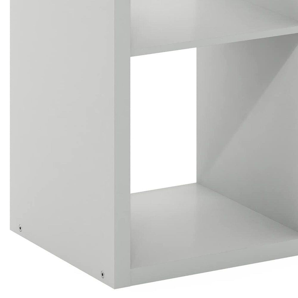 HOMLUX 2-Cube Reversible Open Back Bookshelf in Light Grey, , large