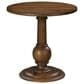 Hekman Fairfax Round End Table in Chestnut Brown and Black, , large