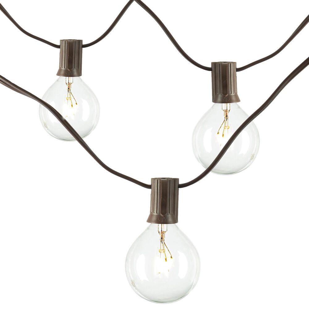The Gerson Company 20" Electric Patio Light String in Brown and Clear - Set of 2, , large