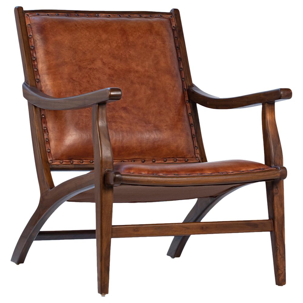 Blue Sun Designs Farris Occasional Chair in Brown Leather, , large